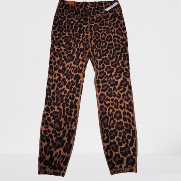 J.Crew Weekend Womens 7/8 High-Rise Leggings Pants Leopard Large AS045 New $69 - Picture 1 of 9